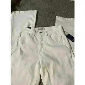 Joe's NWT Womens White Distressed High Rise Denim Flare Jeans 29 New